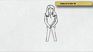 Art academy teen poses in home studio peeing standing with style