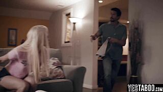 That skinny russian teen stepdaughter gets her tight ass and pussy double penetrated by stepdad's monster cock pov style.