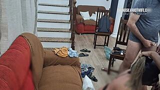 casada takes two cocks first time anal creampie spits cum on corno 😈💦