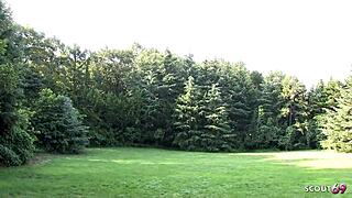 imagine petite teen tricked into mmf creampie 3some at golf lesson