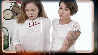 hey horny tattooed teen and flexible friend lick and ride guy into bisexual threesome cumfest