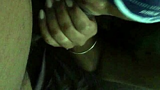 redbone babe savors thick cock shadows in the night