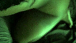 redbone babe savors thick cock shadows in the night