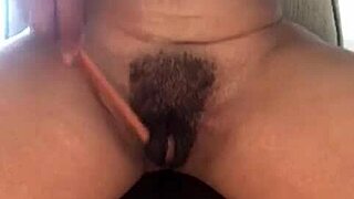 Amateur Ebony Milf Keeps Her Big Clit Bush Soft and Smooth