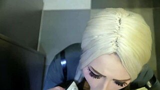 ever wonder what happens when elevator doors close on busty neighbor craving public cock?