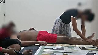 Raw happy ending massage flashing bare skin tease