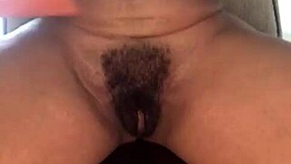 Amateur Ebony Milf Keeps Her Big Clit Bush Soft and Smooth