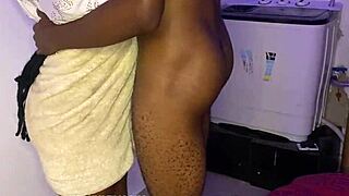 Quickie bang with housegirl mid-change she's so wet 🔥😜