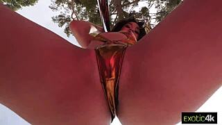 Hey Mickey Violet, suck that pole then bounce on the real one?