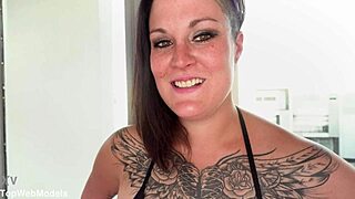 kali danes tattooed big tits babe gives pov deepthroat face fucking huge cock blowjob cum swallow