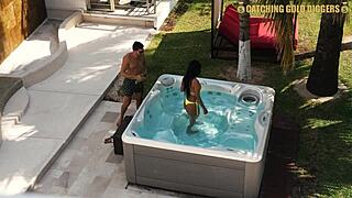 damn that venezuelan model fucked hard in jacuzzi shower