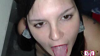 she sucked off dirty old men at the gloryhole bbw big tits fetish