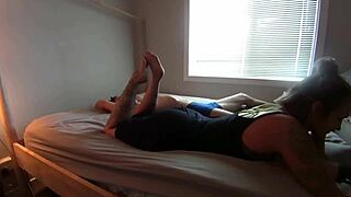 bound boyfriend teased licked nipples helpless in bondage