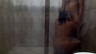 big couple bangs in bathroom with huge ass cock and pussy action part 1