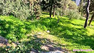 Petite Brunette Girlfriend Fucked Doggystyle by Monster Cock on Athens Vacation