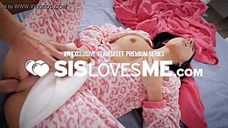 wanna see teen stepsis riley mae tied up sucking cock then fucked deep in shaved pussy?