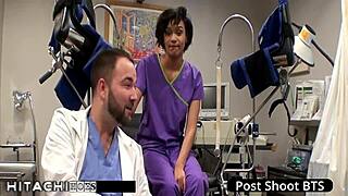Freshman Nurse Forces Hitachi Orgasm on Jackie Banes!