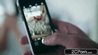 blonde bombshell gets back at peeping tom riding his cock hard