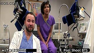 Freshman Nurse Forces Hitachi Orgasm on Jackie Banes!