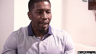 Sexy blonde teen bounces tight pussy on massive black cock interracial