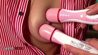 this intense jav babe miku kohinata screams wild as the vibrator hits her spot and she cums so loud