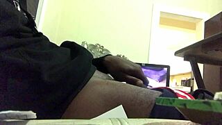 muslim bbw smoker kneels for deepthroat cock worship