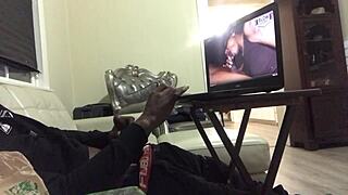 muslim bbw smoker kneels for deepthroat cock worship