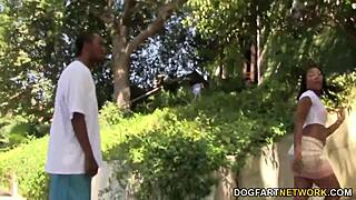 Chanell Heart's Ebony Body Overwhelmed in Wild Interracial Gangbang Orgy