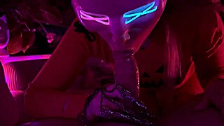 Halloween Trick Turns into Naughty Blonde Blowjob