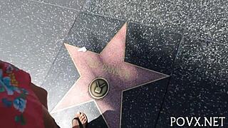 tiny barely legal teen slut bent over sucking cock in pov doggystyle