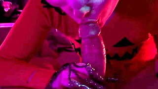 Halloween Trick Turns into Naughty Blonde Blowjob