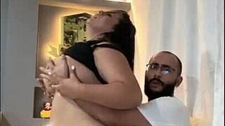 sofia curves' huge tits smother soldier's monster cock before he pounds her colombian bbw ass