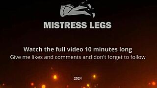 she dangles see-through high heels on wrinkled bare feet up close for foot fetish tease