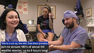 stefania mafra welcomes you to rikers in latex gloves handcuffs and heels spreading her big tits ass