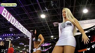 hey check out this russian girl's sexy upskirt tease