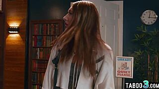 busty latina milf librarian puck lures hot brunette babe into steamy pussy licking