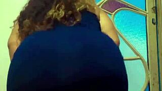 Sigilosabbw sneaks backstage flashing her huge oiled ebony ass and belly for swingers pt2