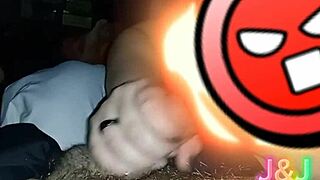 i slobber wet on my husband's throbbing cock in bed
