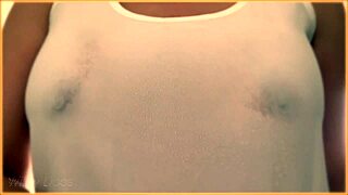 i love flashing my wife's huge wet tits in that sheer singlet