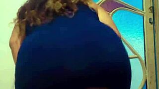 Sigilosabbw sneaks backstage flashing her huge oiled ebony ass and belly for swingers pt2