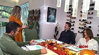 Freeuse Family Shares Milf Pussies in Wild Wanksgiving Group Fuck Fest