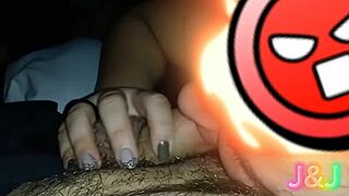 i slobber wet on my husband's throbbing cock in bed