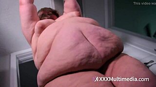 ssbbw ivy davenport's massive belly jiggles wildly during intense fetish play