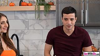 Stepbros Whip Cream on Sexy Big Tits Teen Stepsis Threesome