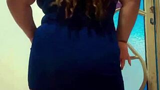 Sigilosabbw sneaks backstage flashing her huge oiled ebony ass and belly for swingers pt2