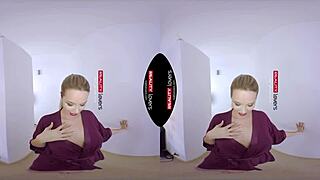 Mommy in fishnets deepthroats and rides cock like a total slut in pov reality!