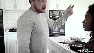 petite ebony teen takes boyfriend's first anal pounding