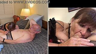 Croatian Granny Bijou Gags on Cock with Deepthroat Moans in Close-Up Slutty Suck