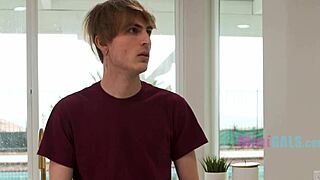 adorable petite girlfriend caught cheating fucking my roommate in dorm so boyfriend joins for hot threesome jerk session