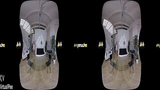 Ready to dive into Chrissy Fox's virtual reality piss adventure?